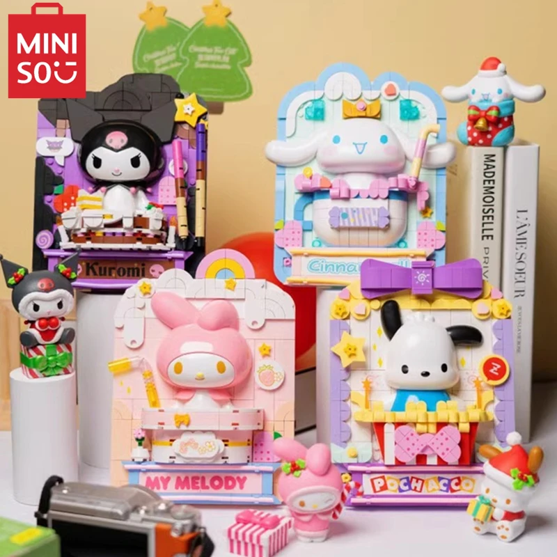 Sanrio building block three-dimensional print Kuromi mymelody Cinnamoroll toy Japanese animation children's birthday gift