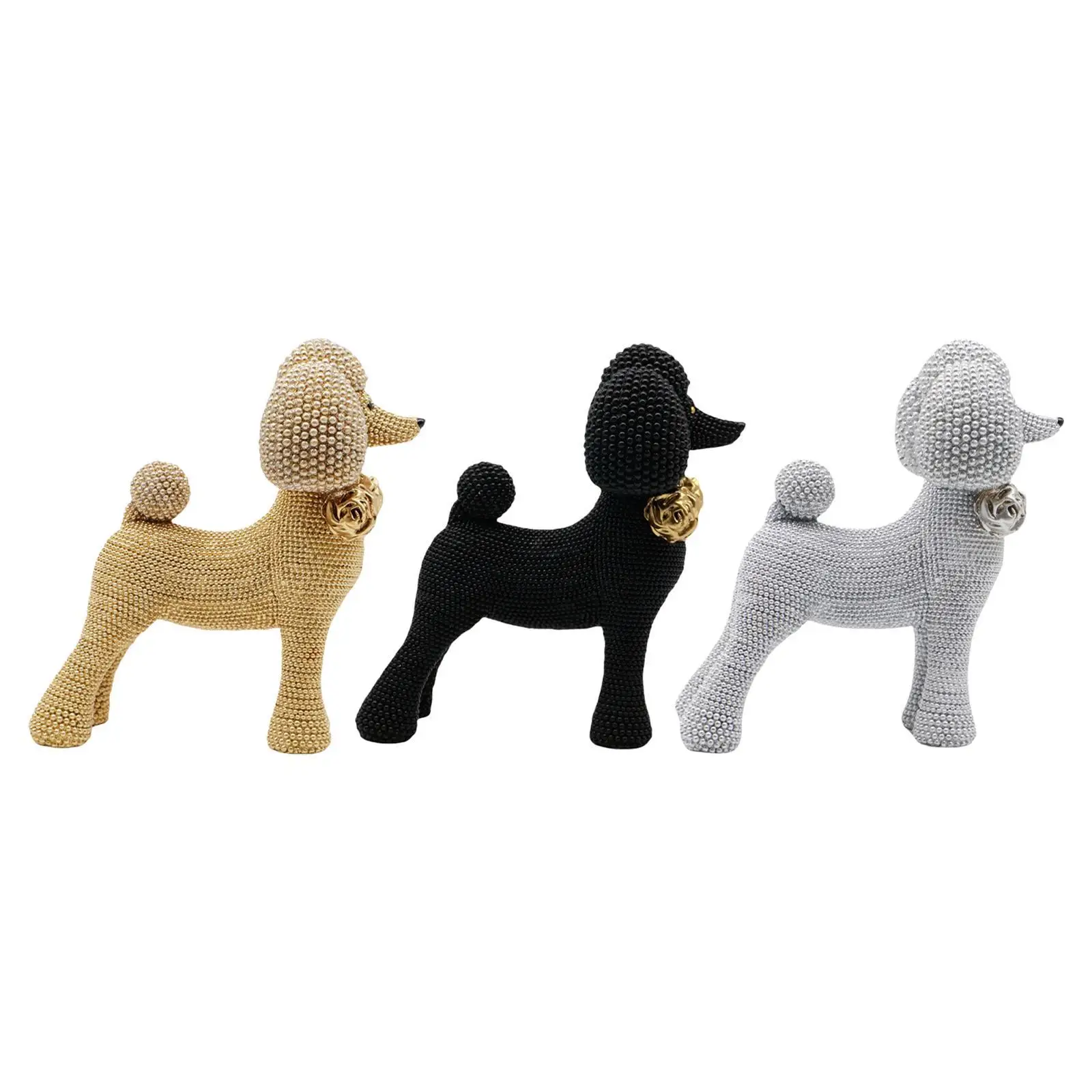 

Dog Statue Modern Art Cute Birthday Gift Resin Figurine Desktop Decoration for Home Living Room Entrance Bedroom Dining Room