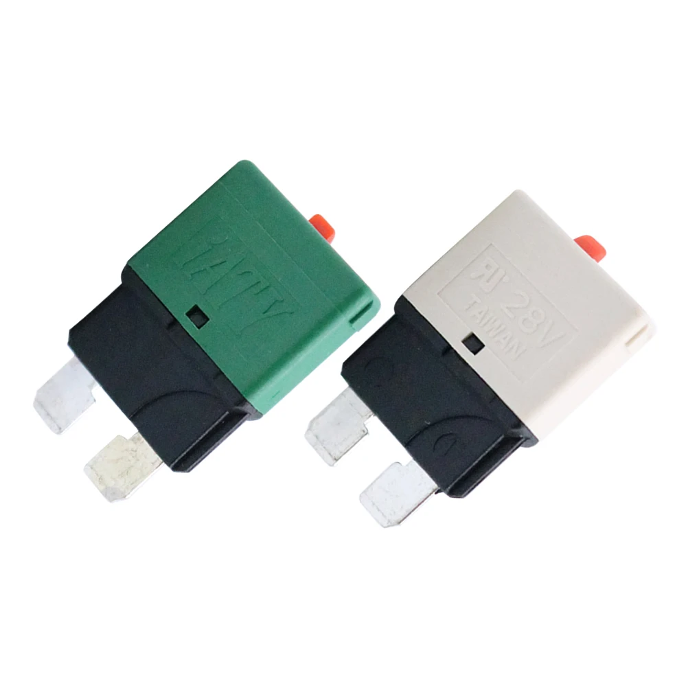

2 Pcs Miniature Plastic Overload Protector Car Circuit Breaker Reset Fuse Inverter Extended Use Simple Installation Safe for car