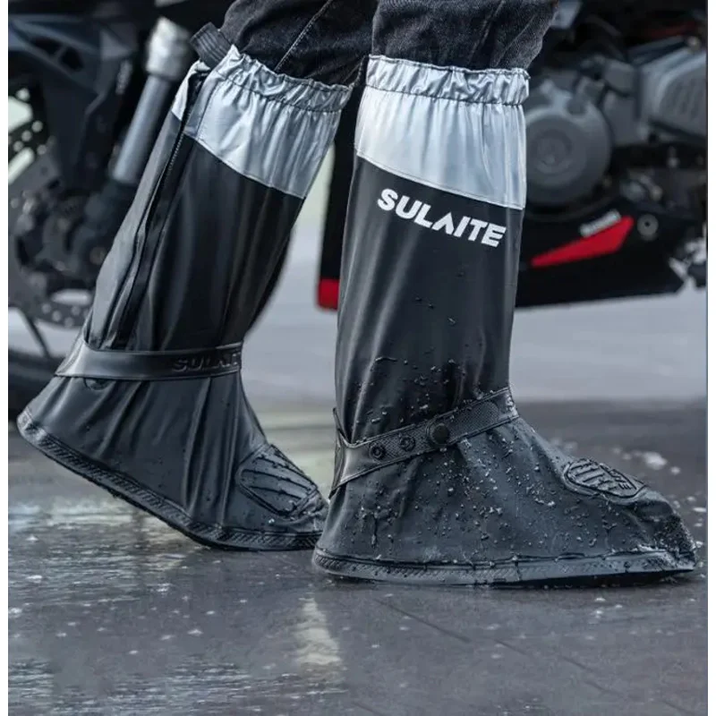 Picture 7: Motorcycle Waterproof Outfit Shoes Cover Motorcyclist Accessories Non-SlipThickened Wear-Resistant Outdoor Foot Gear Rain Boots