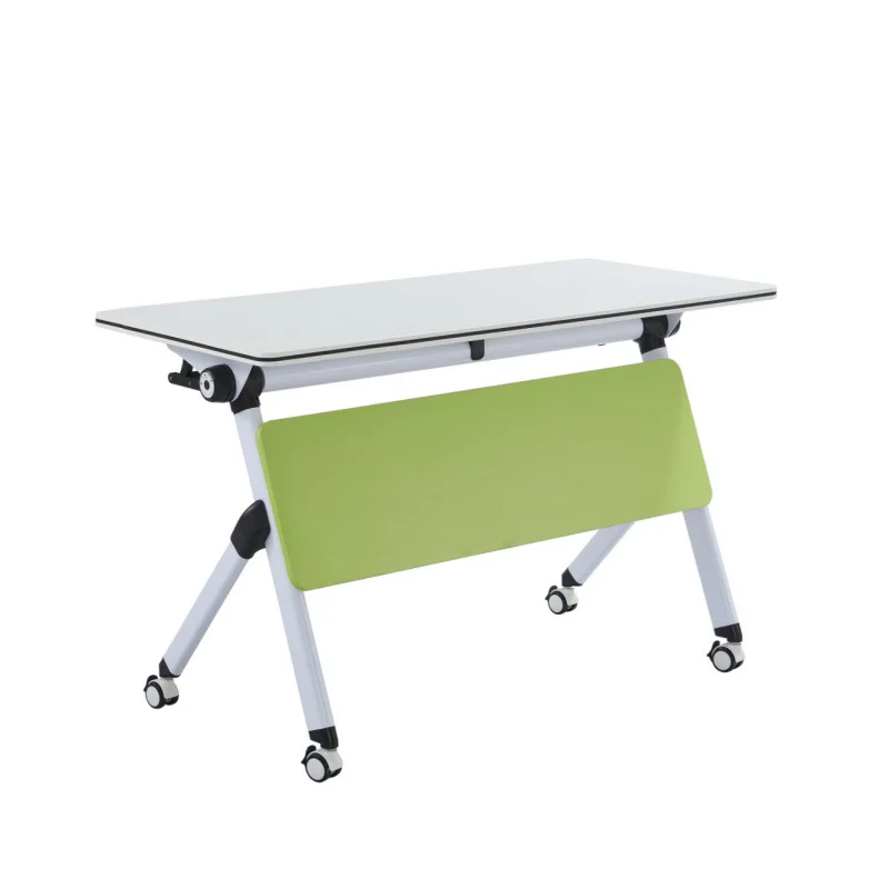 

Folding training table Movable splicing conference table Simple strip Training institution and chair Learning with wheels