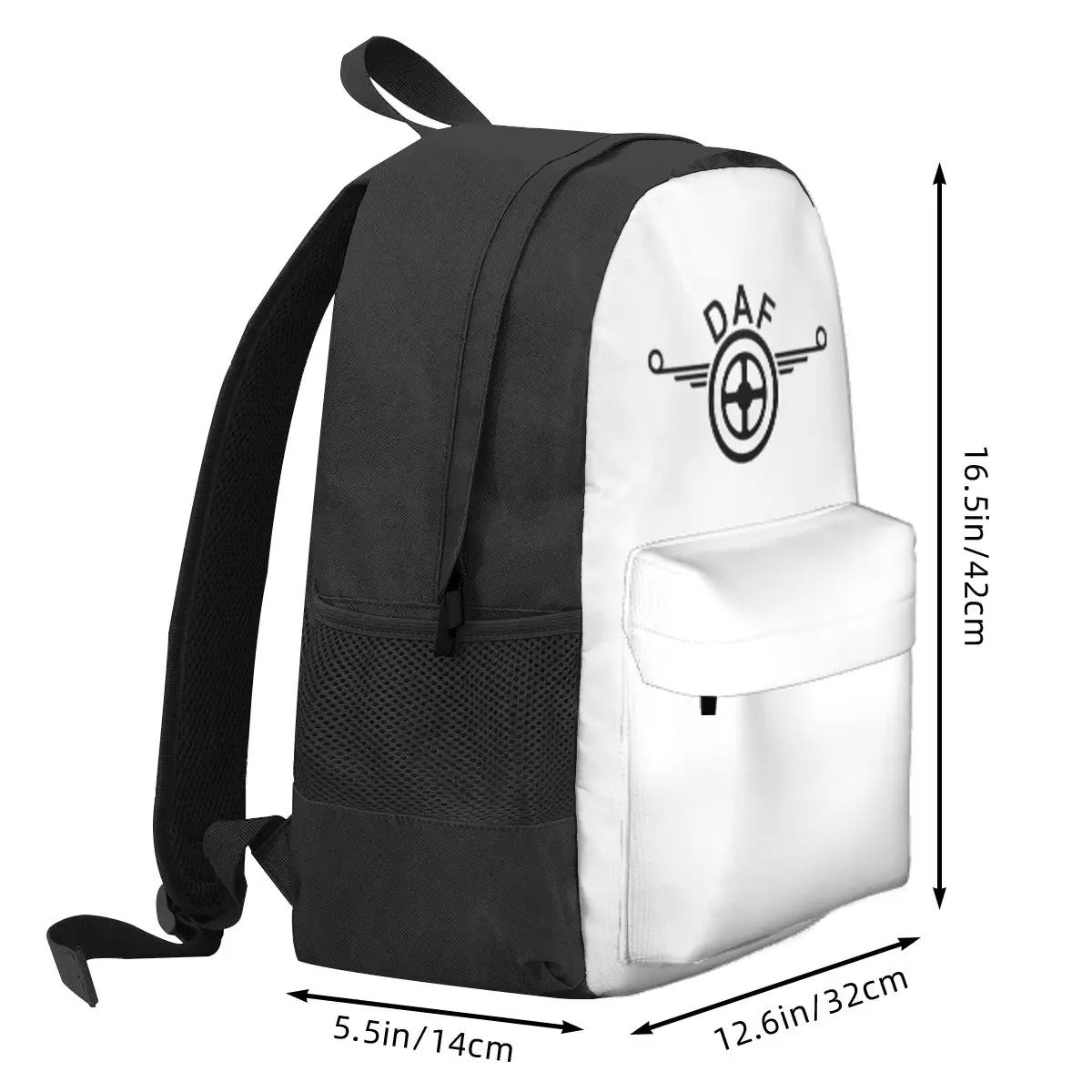 Daf Truck Logo Vector Design Backpack Daypack Large Capacity Boys Girls BookBag School Bag Shoulder Bags for Men Women