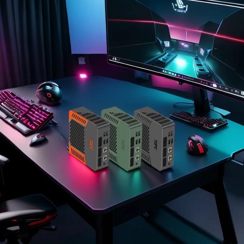 Ryzen R9 7940Hs كمبيوتر صغير مضيف عالي الأداء مكتب الأعمال ألعاب الترفيه المنزلي الصوت والفيديو كمبيوتر صغير