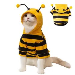 Bee Pet Puppy Coat Apparel Outfit,Dog Hoodies,Dog Halloween Clothes,Winter Cat Holiday Cosplay Outfit,for Small Medium Dogs Cats