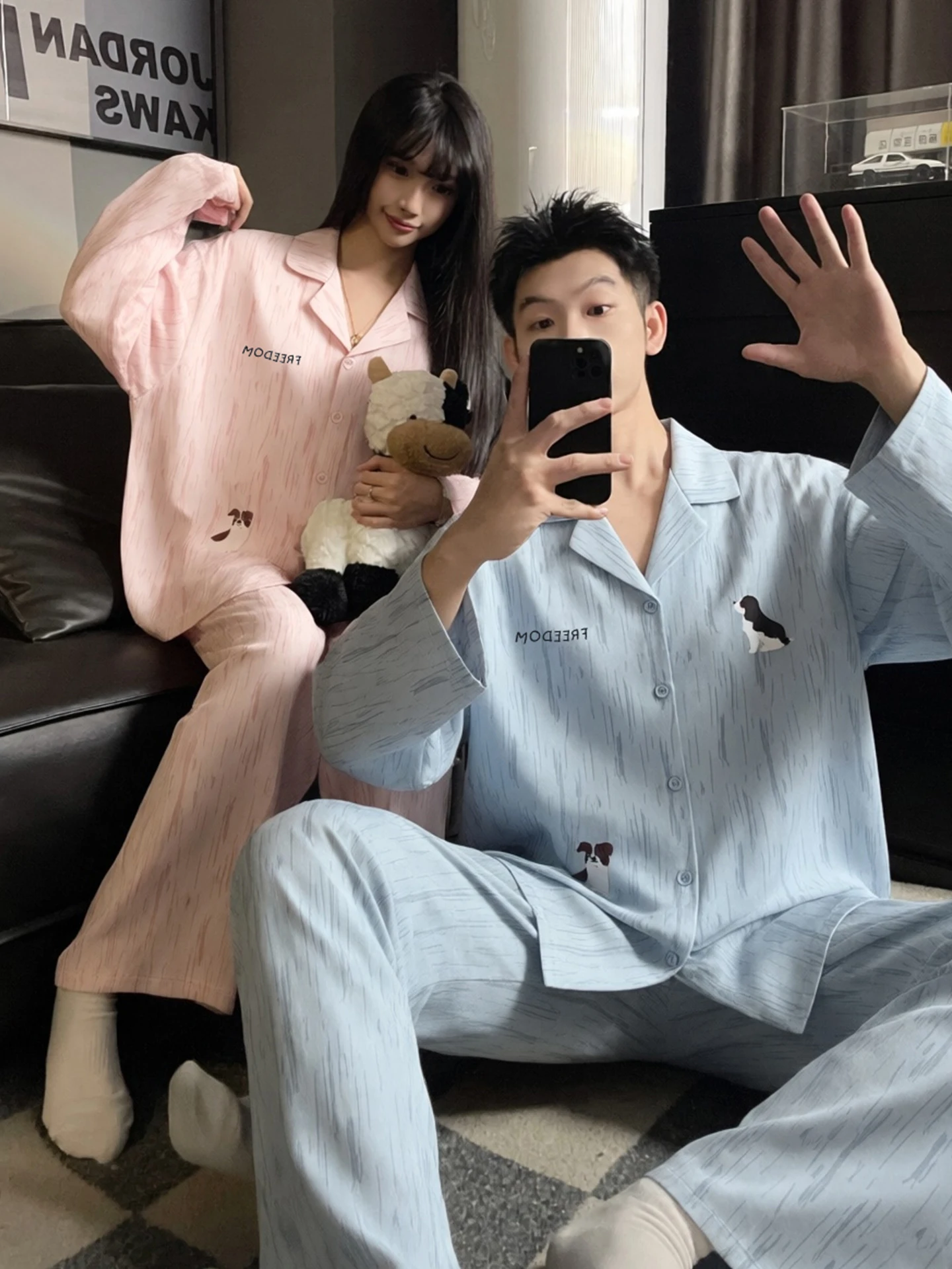 pyjama-en-coton-pour-couple-vetements-de-nuit-a-manches-longues-vetements-d'interieur-pour-hommes-et-femmes-adolescents-ensemble-de-vetements-d'exterieur-pour-le-printemps-et-l'automne