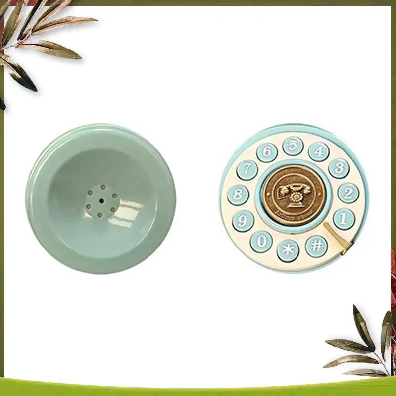 New-European Retro Wedding Audio Message Book Birthday Voice Blessing Message Decoration Phone Voice Guest Book Phone Blue
