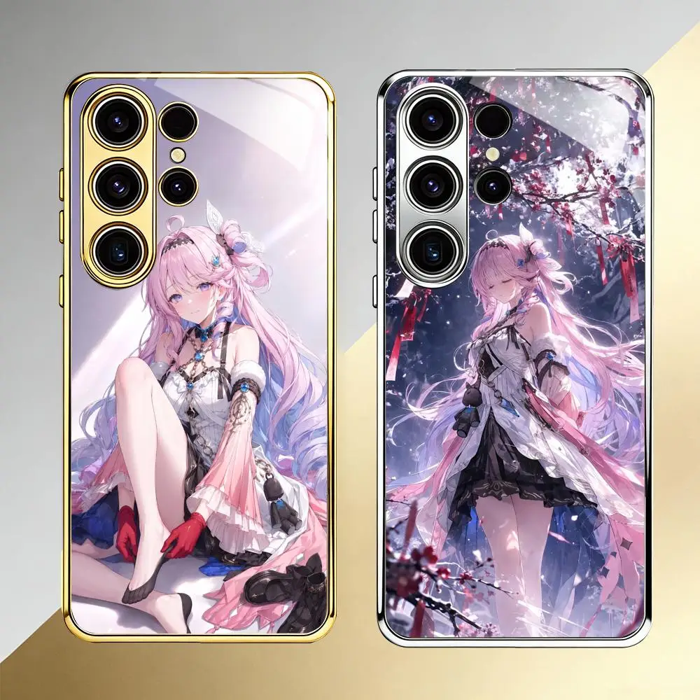 Denia Wuthering Waves Phone Case For Samsung S26 S25 S24 S23 S22 S21 Plus Ultra FE Edge Electroplated glass