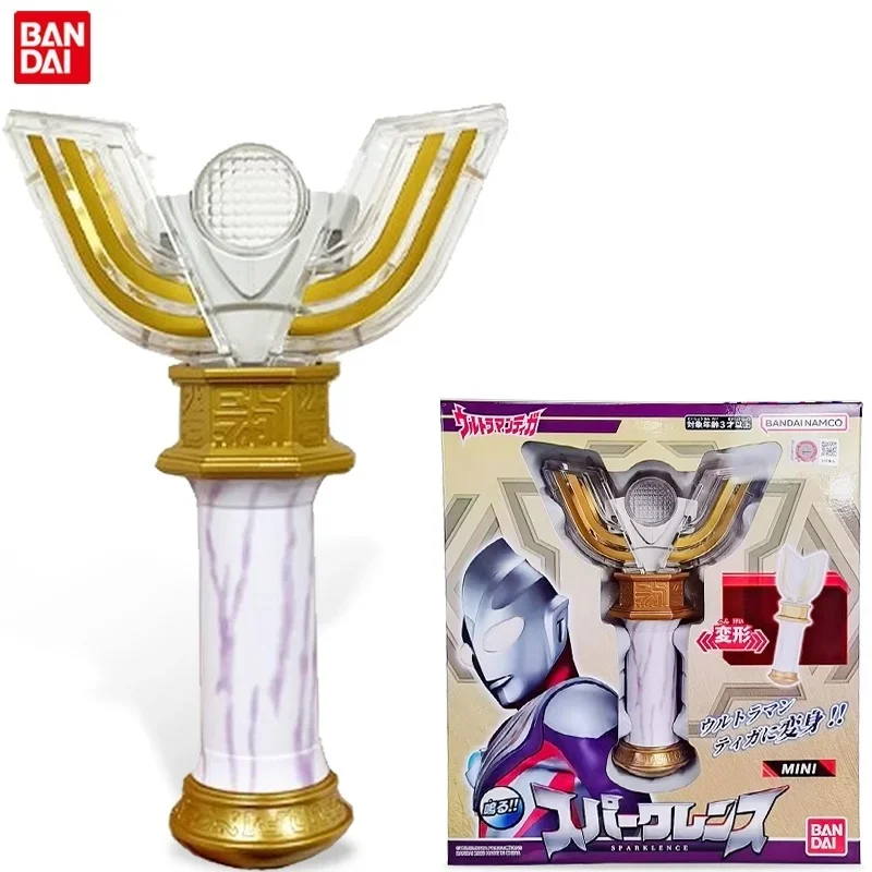 Bandai-Ultraman Tiga Mini Victory Team Spark Lens, Transformation sonore, Robot en saillie, Cadeau d'anniversaire pour garçons, Authentique