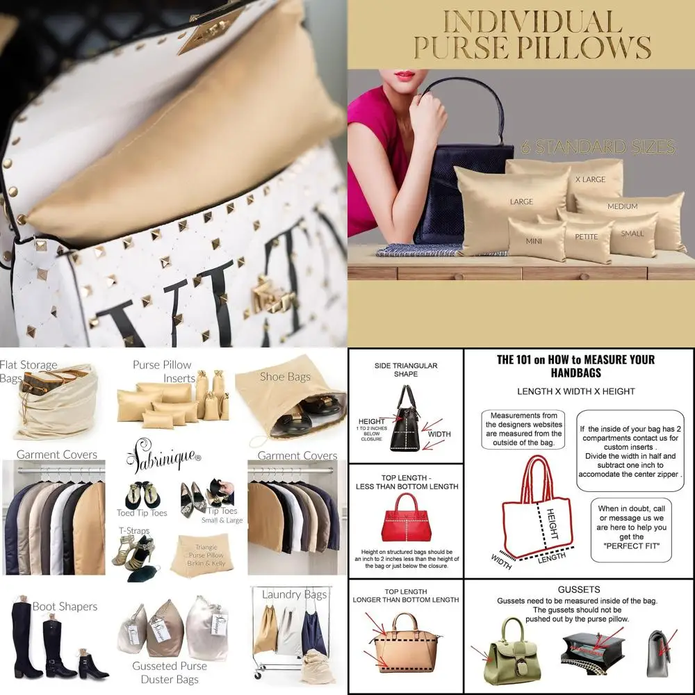 

Cushioned Handbag Shapers - Custom Pillow Inserts for Small to Large Purses