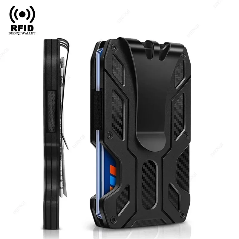 Magsafe-男性用の戦術的な財布,EDCウォレット,屋外カードホルダー,アルミニウム金属製の男性用財布,スマートマジックミニ財布,実用的でファッショナブル