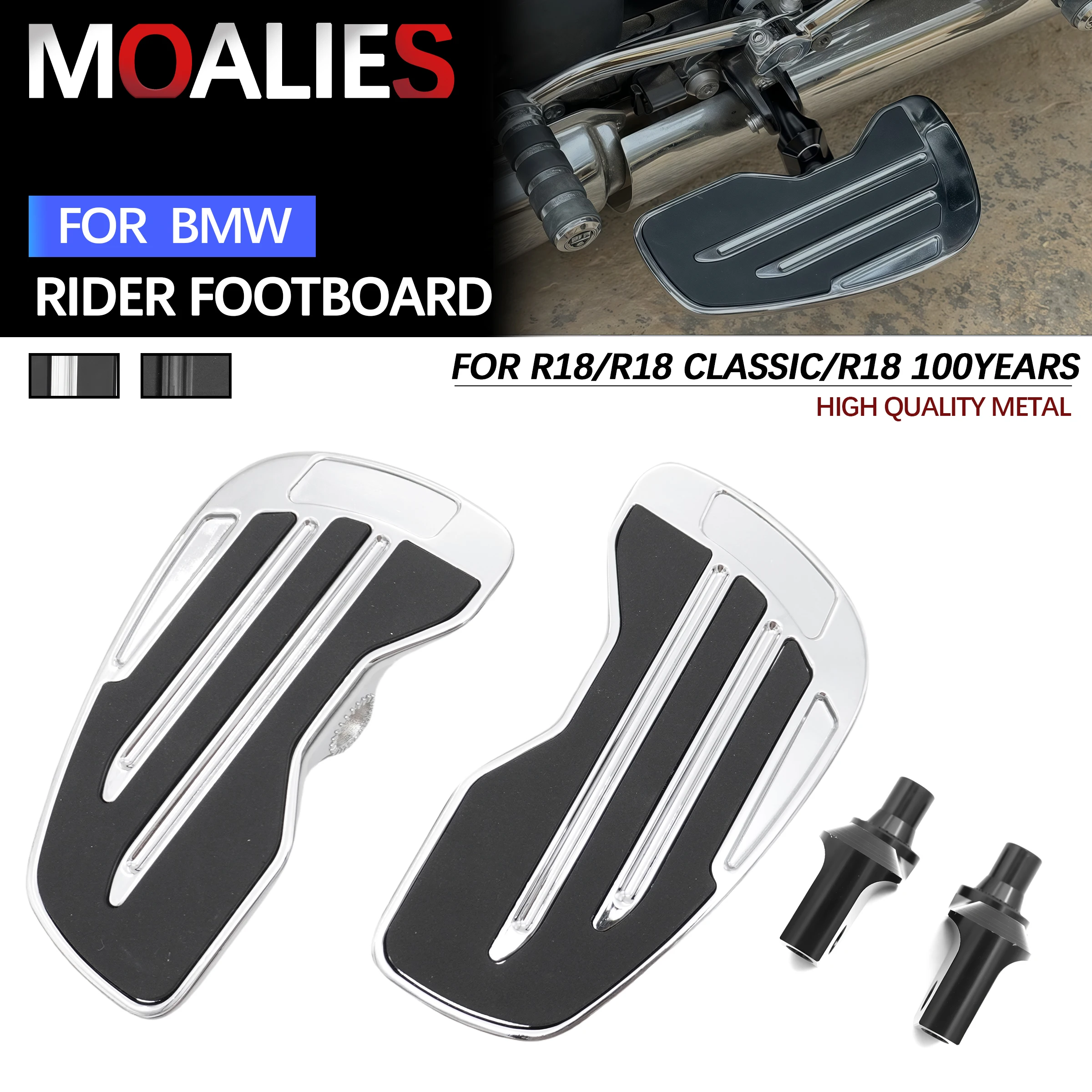 

For BMW R18 Classic R 18 100 Year 2020 2021 2022 2023 2024 Martian Driver Footboard Rider Floorboard Front Footpeg Wide Footrest