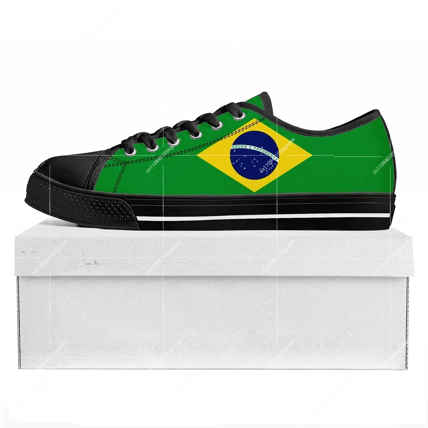 

Brazilian Flag Low Top High Quality Sneakers Mens Womens Teenager Canvas Sneaker Brazil Prode Casual Couple Shoes Custom Shoe