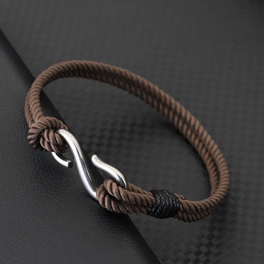 New Design 3mm Thin String Bracelet For Men Handmade Unfading Nautical Wrap Rope Braslet Lucky Red Thread Braclet Pulseria Homme
