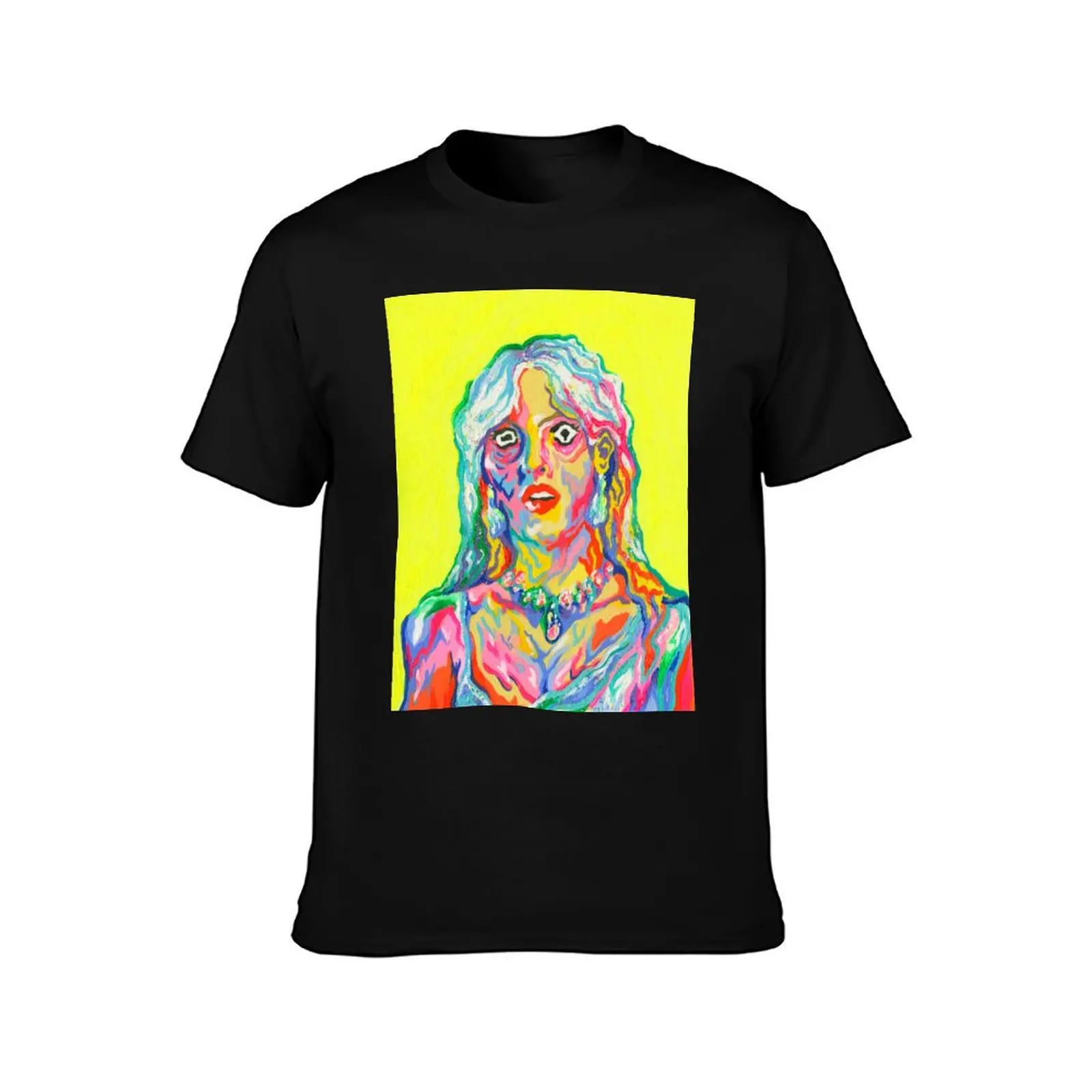 Wanda Wax Melting Maiden T-Shirt Summer Casual Cotton Tee Oversized Streetwear Tops Vintage Graphic Print Unisex Men Women