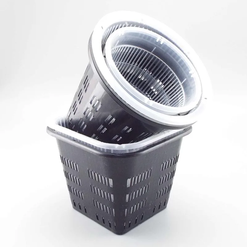 Mesh Pot Kunststoff Klar Orchidee Blume Container Pflanzer Hause Garten Dekoration F1