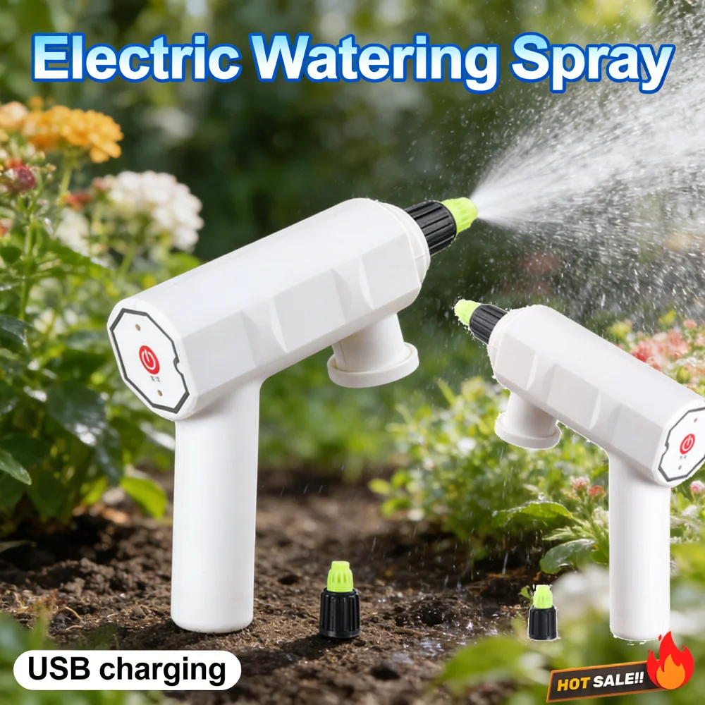 Electric Plant Spray Bottle Watering Can Head Multifunctional USB Garden Sprayer