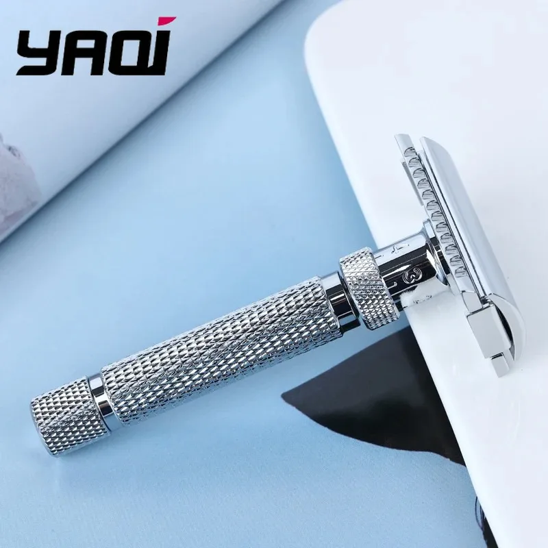 2026 Yaqi Men's Adjustable Safety Razor Final Cut Chrome Classic Wet Shaving Razor for Smooth Shave Limited-time sale view 3