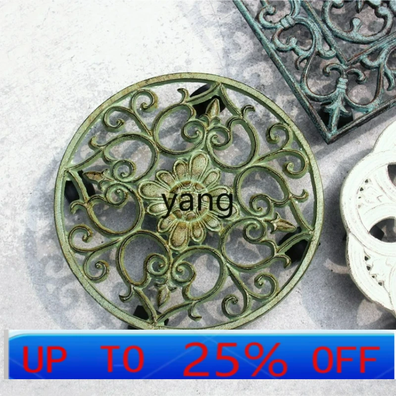 

LTT flower pot tray wrought iron outdoor garden balcony living room decorative flower stand holder