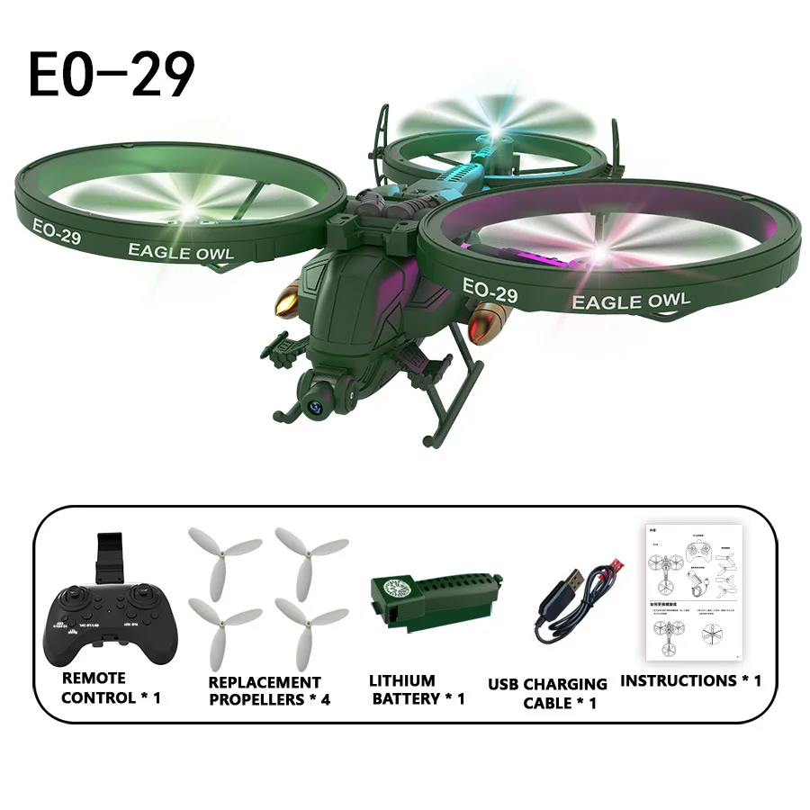 EO-29 Poisonous Scorpion RC Drone With Camera WiFi FPV Quadcopter Photography Plane 4 Axis 6CH Fixed Wing RC Aircraft