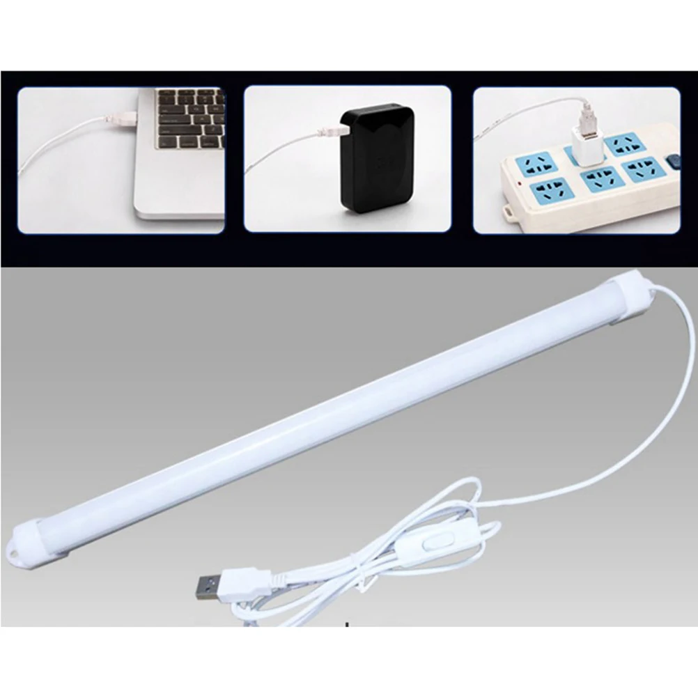 

12 Led Bulbs 5V Usb Eye-Caring Reading Light Mini Led Lamp For Desk Bed Night Light Emergency Lighting 22Cm White