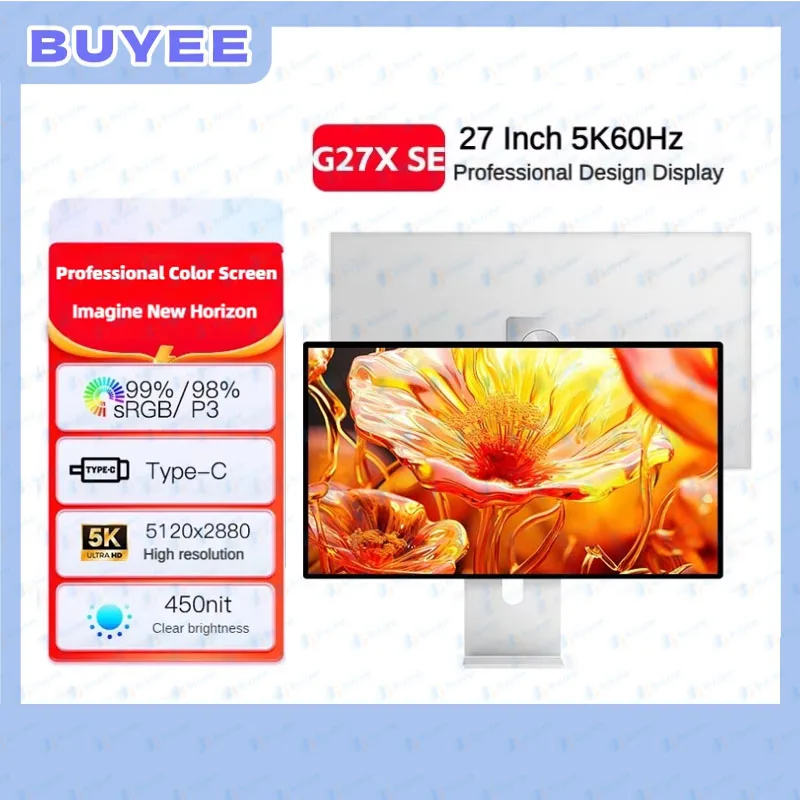 

27-дюймовый ЖК-экран 5K 60 Гц Retina Mirror Ультратонкий дизайн высокой четкости G27X SE 5120x2880 Без сенсорной панели дисплея