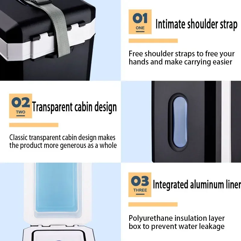 الولايات المتحدة/الاتحاد الأوروبي 220-240 فولت 10L سيارة المنزل الثلاجة ثلاجات صغيرة 12/24 فولت الفريزر برودة سخان صندوق تخزين المواد الغذائية لسيارة المنزل التخييم