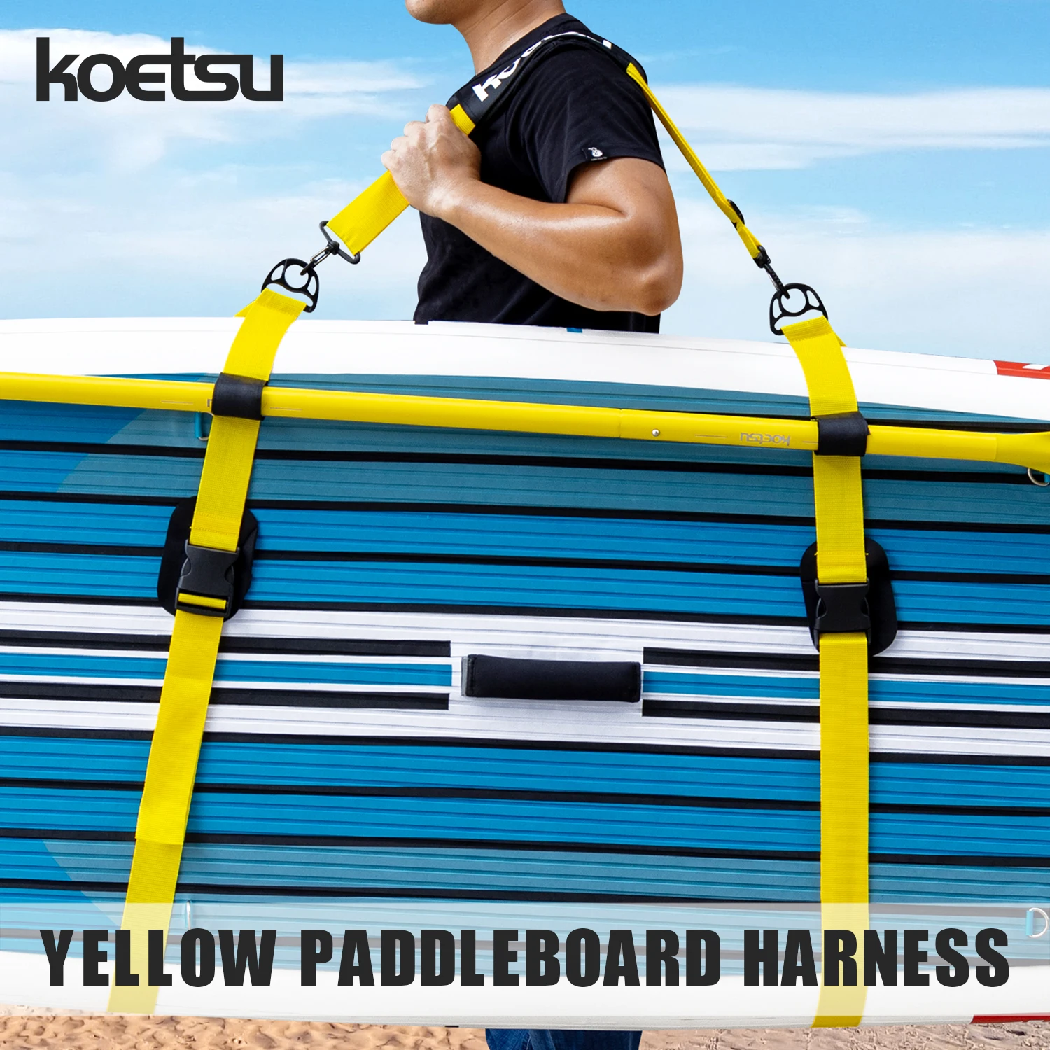 KOETSU Adjustable SUP Paddle Board Shoulder Strap - Comfortable Surfboard Carrying Belt - Ideal Transport Accessory