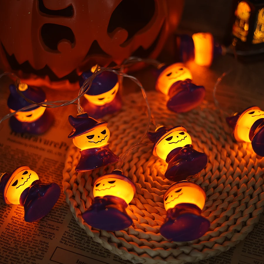 Światła LED na Halloween Dynia Duch Czarodziej Lampion Dekoracja Świąt Duchów Centrum Handlowe Bar Atmosfera