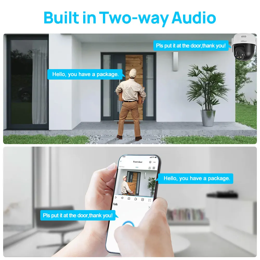 Original Dahua P5AE-PV 5MP WIFI Outdoor PT IP Camera Smart Dual Iight Active Defense Two-way Talk SD Card Slot Outdoor Camera