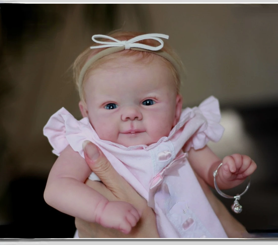 20Inch Reborn Doll Kit Juliette Sweet Baby Doll Kit Soft Fresh Color Vinyl Unfinished Unpainted Doll Parts with Body and Eyes