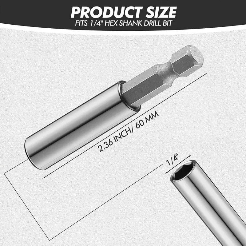 1/20pcs Drill Bit Extension Rods Magnetic Screwdriver Drive Guide 1/4 Hex Batten Head Quick Change Power Screw Driver Adapter