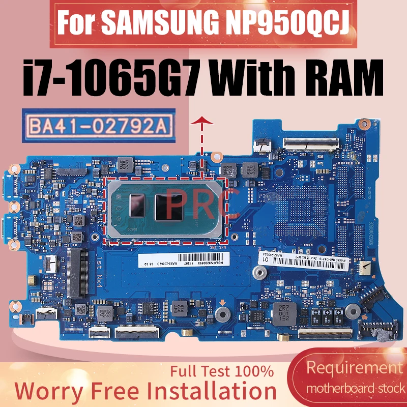 

For SAMSUNG NP950QCJ Laptop Motherboard BA41-02792A SRG0N i7-1065G7 With RAM BA92-20562B Notebook Mainboard