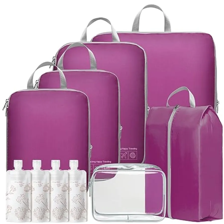 

Cambond Compression Packing Cubes for Travel Women - Lightweight Luggage Organizers Bag Packing Cubes for Carry on Suitcases in