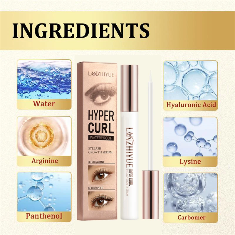 Siero naturale per la crescita rapida delle ciglia Puro potenziatore delle ciglia Più lungo Più pieno Più spesso Curling Lash Trattamento Prodotti per la cura degli occhi Trucco