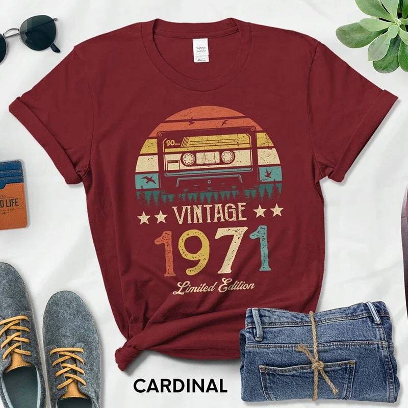 Retro Cassette Vintage Made In 1971 Women T Shirt 54rd 54 Years Old Birthday Party Gift Streetwear Ladies Summer Fashion Tshirt