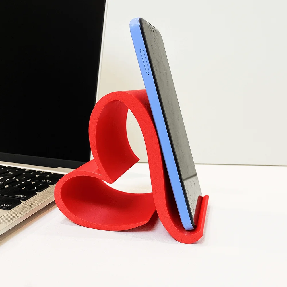 PLA Heart Shaped Phone Stand Anti-slip Love Mobile Phone Holder Portable Multi-functional Girl Desk Lazy Bracket Accessory