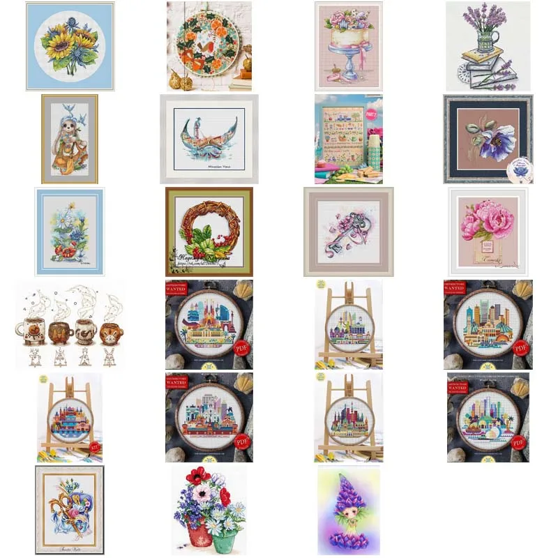 

Chinese Cross-Stitch Kits for Embroidery Needlework, Christmas Bird Wreath, DIY Sets, Cross Stitch Embroidery, 16CT, 14CT, 18CT