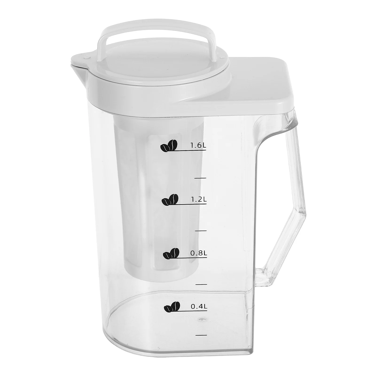 

1pcs 1.6L Cold Brew Tea Pot With Measurement Markings Beverage Pitcher For Home Use Refrigerator Cold Coffee Maker Juice