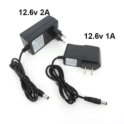 Ładowarka AC DC 12.6 V 1A 2A 12 V moc woltów Adapter ścienny 5.5*2.5MM 12.6 V 2 A do 18650 baterii litowej EU US UK AU Plug