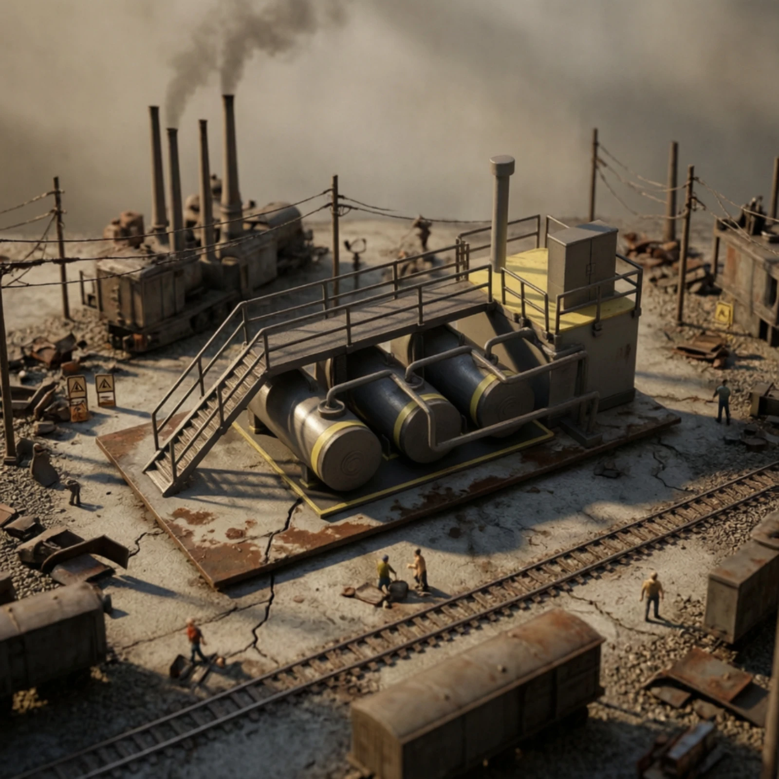 

Industrial Storage Tank Model Detailed Industrial Model with Tanks Miniature Compact Scenery Accurate Scale for Hobbyists