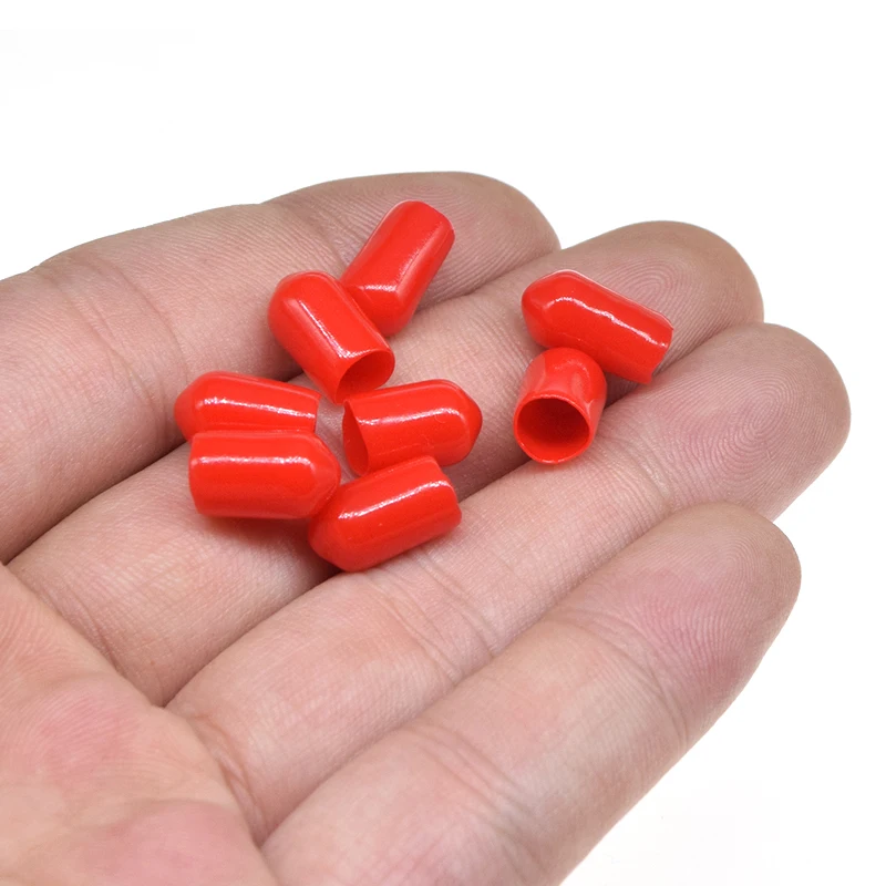 100 sztuk/partia Osłona SMA 6mm Gumowa Osłona Ochronna Pyłoszczelna Czerwona Do Złącza SMA Lub Metalowych Rurek Męskich i Żeńskich PCB — zdjęcie 3
