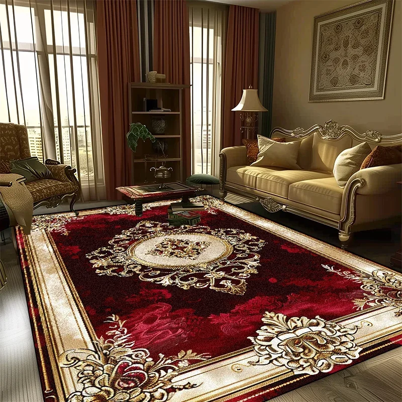 Luxury European Carpet for Living Room Decoration Parlor Sofa Floor Mats Non-slip Bedroom Large Rug Washable Coffee Table Mat