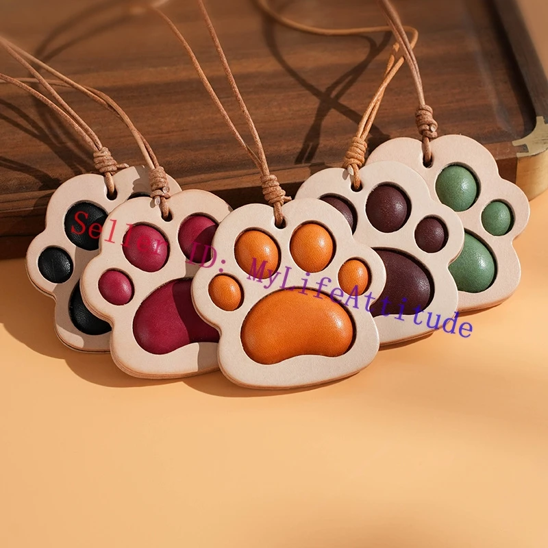 

Calfskin Leather Lovely Animal Paw Bag Charm Hanging Pendant Decoration Ornament For Handbag Backpack Car Purse Keychain