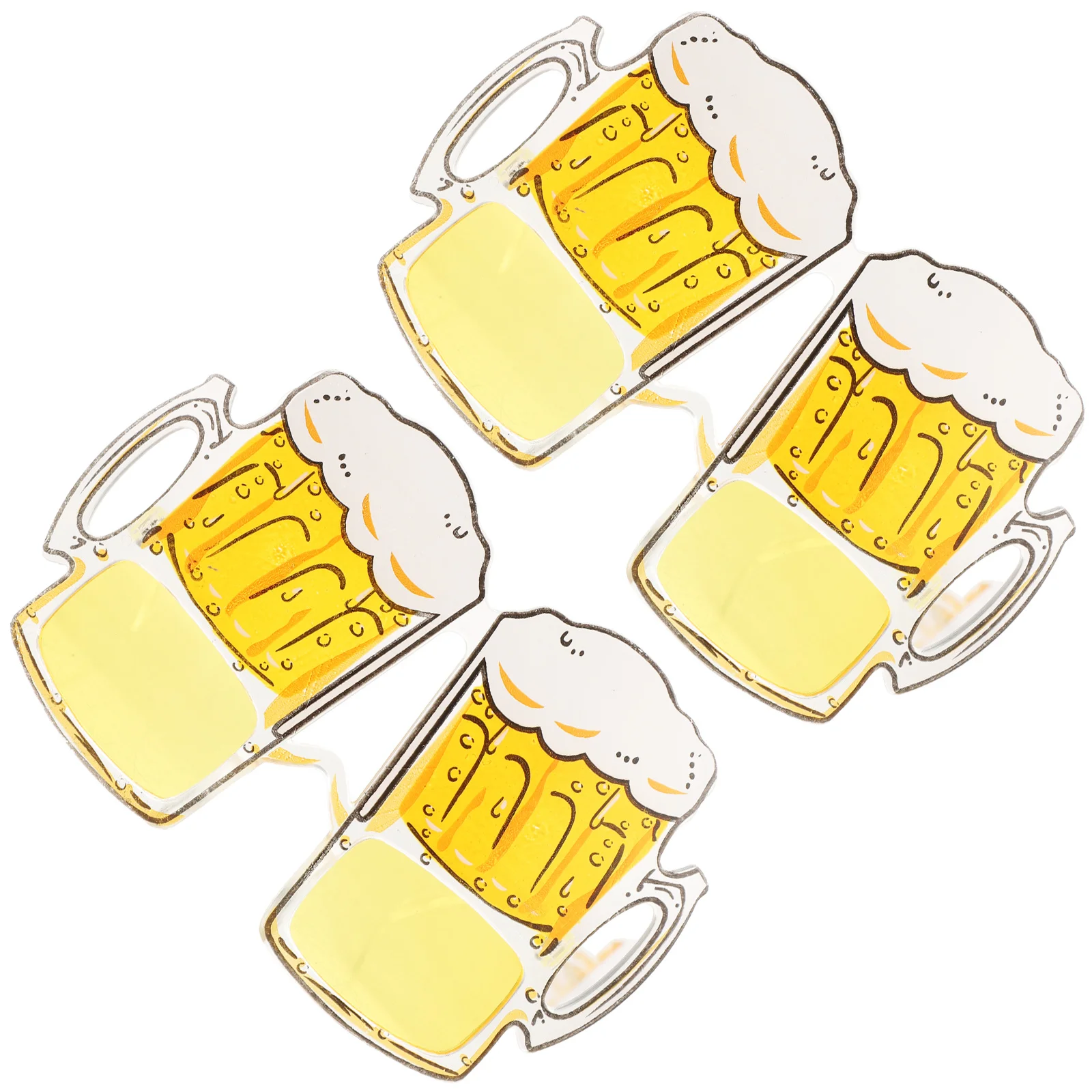 

2pcs Set Creative Beer Mug Eyeglasses Flexible Legs Smooth Comfortable Overflow Beer Cup Design Party Costume Stage
