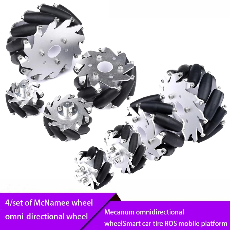 

4 pieces/1set of McNum wheel omnidirectional wheel smart car tire 100mm 127mm Mecanum omnidirectional wheel ROS mobile platform