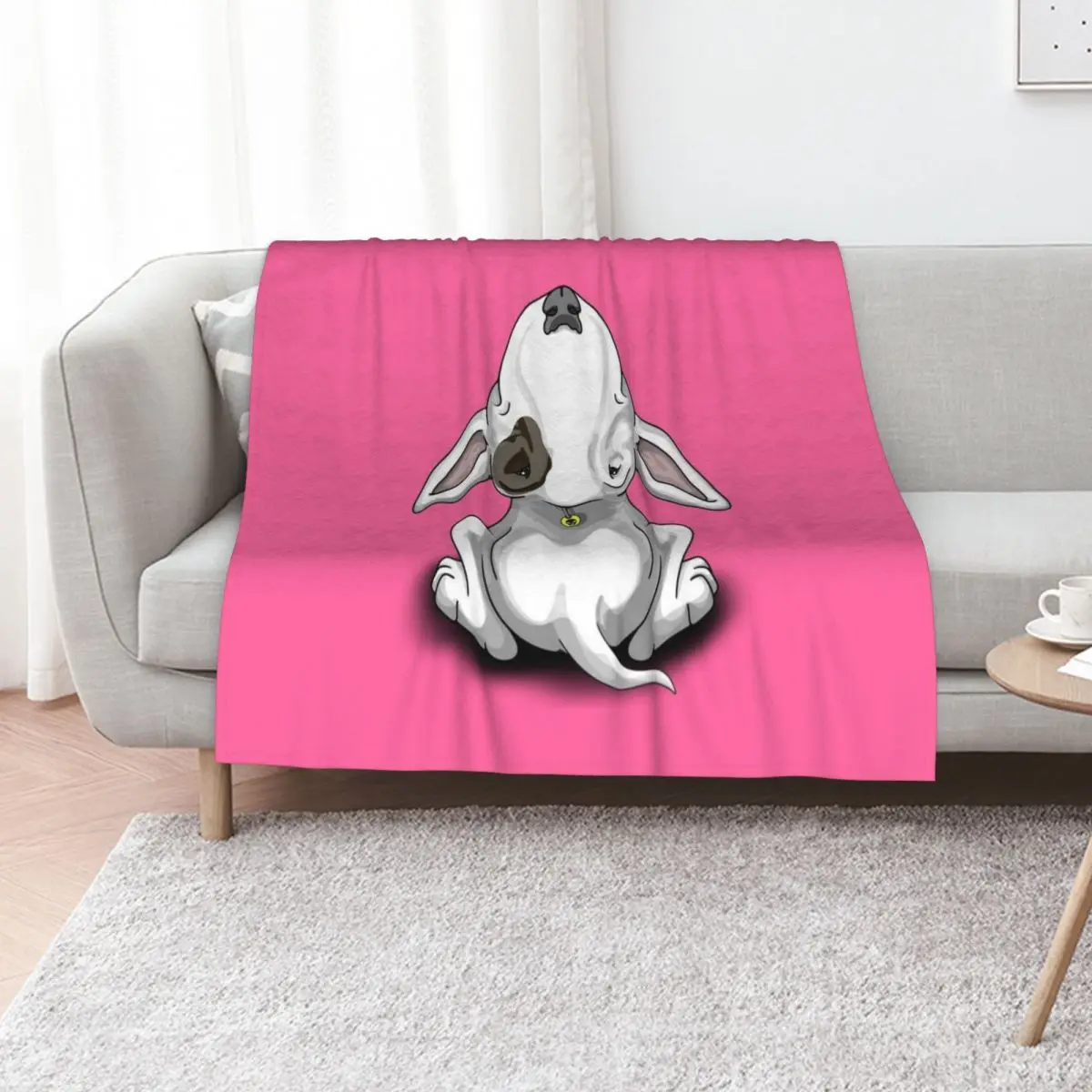 

Bullterrier Black Eye Patch Throw Blanket Luxury Throw Summer Beddings christmas decoration Comforter Blankets