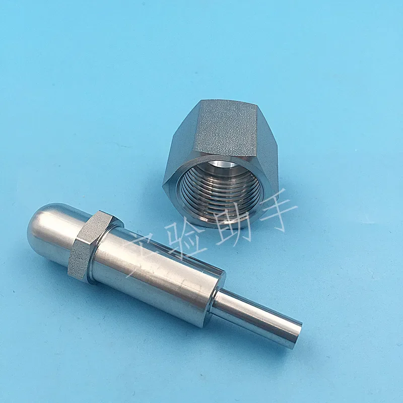 Baja tahan karat 316L, adaptor silinder silinder G5/8 w21,8 sampai 1/8 tutup 1/4 inci, hidrogen nitrogen