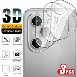 Bilashmart 3 Clear 3D Tempered Glass Curved Camera Lens Protector Honor 400 Pro Honor400 Honor400Pro 5G Global Rear HD Lenses Film