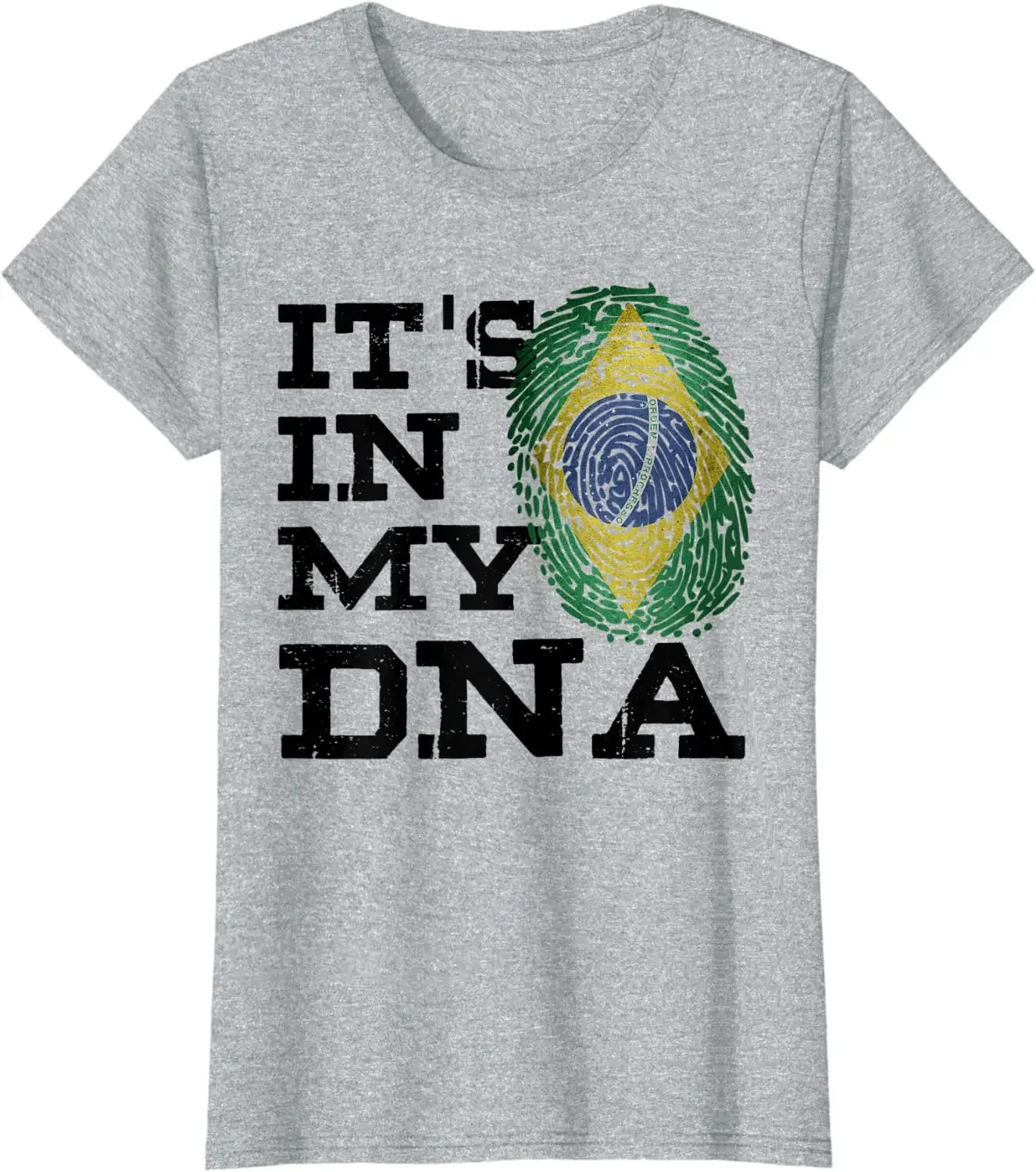 It's In My DNA Brazilian Love Brazil Flag Men T-Shirt Short Sleeve Casual Cotton Boys T-Shirts