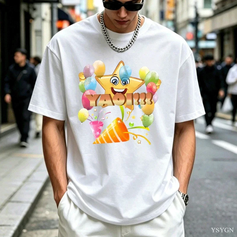 Pastel Yaoi Aesthetic T Shirt Casual Cotton Short Sleeve Round Neck Tees Soft Kawaii Graphic Tees Loose Printed Breathable Tees